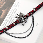 Load image into Gallery viewer, Gothic Cross Spider Chain Choker Necklace
