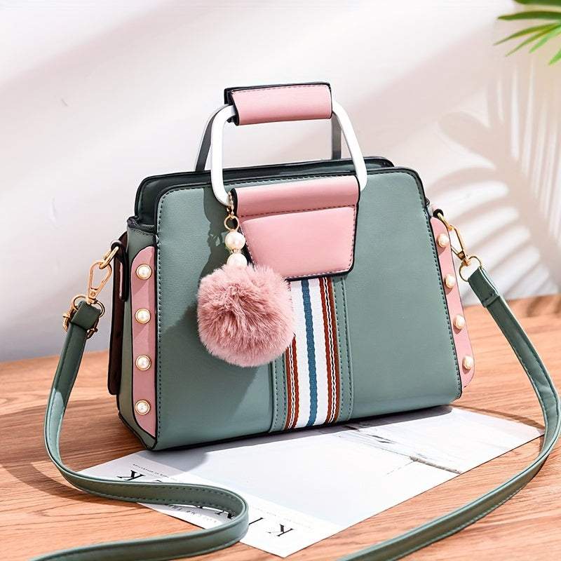 Trendy Solid Color Shoulder Bag