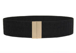 Load image into Gallery viewer, Elastic Wide Belt with Gold Buckle
