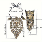 Load image into Gallery viewer, Halloween Lace Skull Necklace &amp; Bracelet Set
