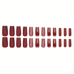 Load image into Gallery viewer, Glossy Red Glitter Press-On Nails Set
