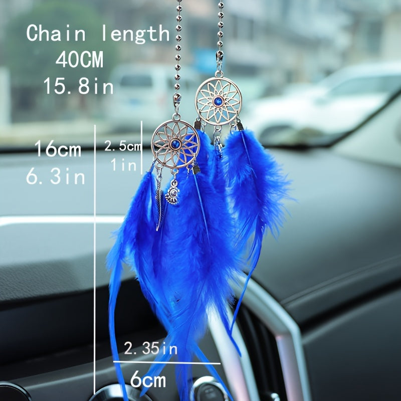 Feather Dream Catcher Car Charm