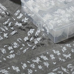 Load image into Gallery viewer, 10 Roll White Flower Nail Art Stickers
