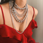 Load image into Gallery viewer, Punk Exaggerated Layered Tassel Chain Necklace – Holiday Glam
