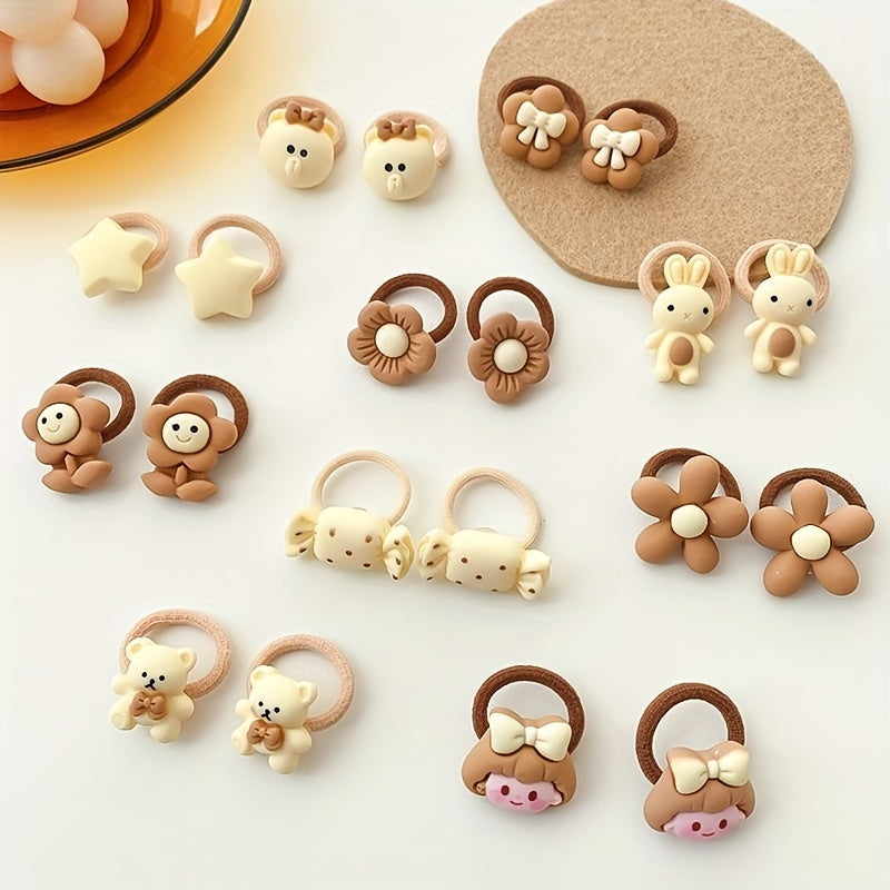 Cartoon Hair Ties Set