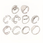 Load image into Gallery viewer, Hip-Hop Style Stacking Rings Set (10pcs)
