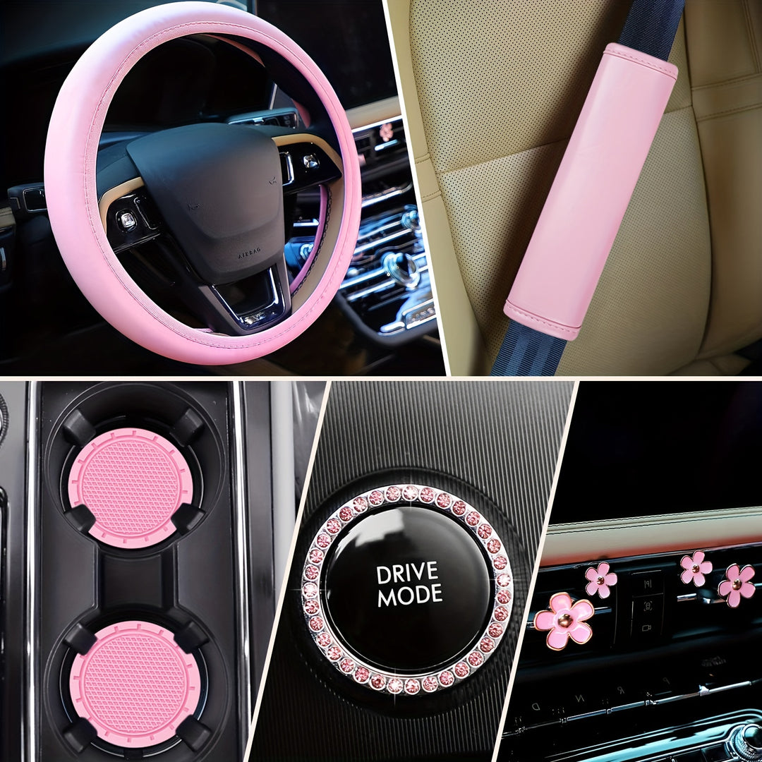 Cute Car Accessories Set (10 PCs)