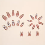 Load image into Gallery viewer, Camellia Glitter Coffin Nails
