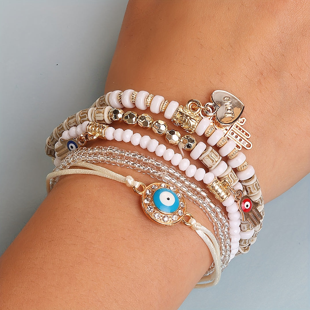 Evil Eye Bracelet Set