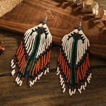 Load image into Gallery viewer, Handmade Beaded Tassel Earrings
