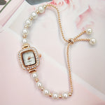 Load image into Gallery viewer, Elegant Pearl &amp; Rhinestone Women&#39;s Watch
