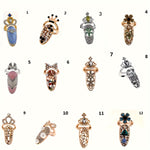 Load image into Gallery viewer, Boho Rhinestone Nail Ring Set - 12-Piece Vintage Glam
