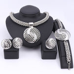 Load image into Gallery viewer, Golden Rhinestone Jewelry Set
