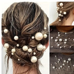 Load image into Gallery viewer, Faux Pearl U-Shaped Hairpins Set
