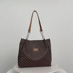 Load and play video in Gallery viewer, Elegant Plaid Faux Leather Tote
